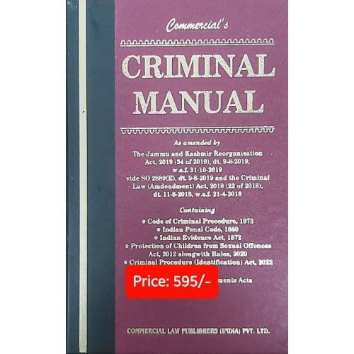 Commercial's Criminal Manual Pocket [HB]